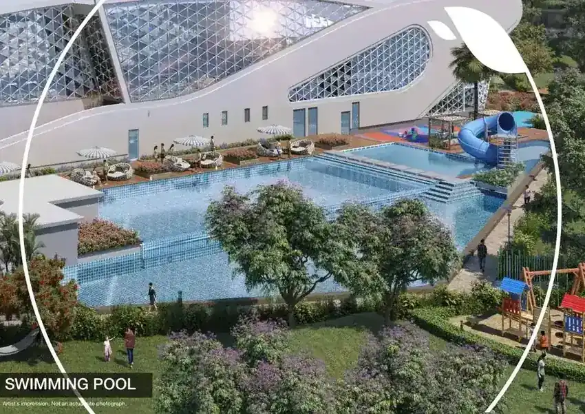 Swimming pool and sun deck at Hero Leafsong Retreat - artist's impression